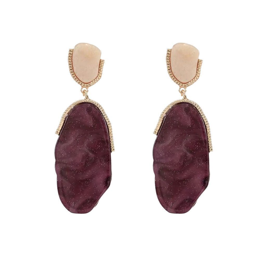 Stone  drop earrings M441